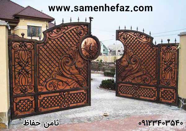درب فرفورژه ویلایی مسکونی - درب ویلایی فرفورژه