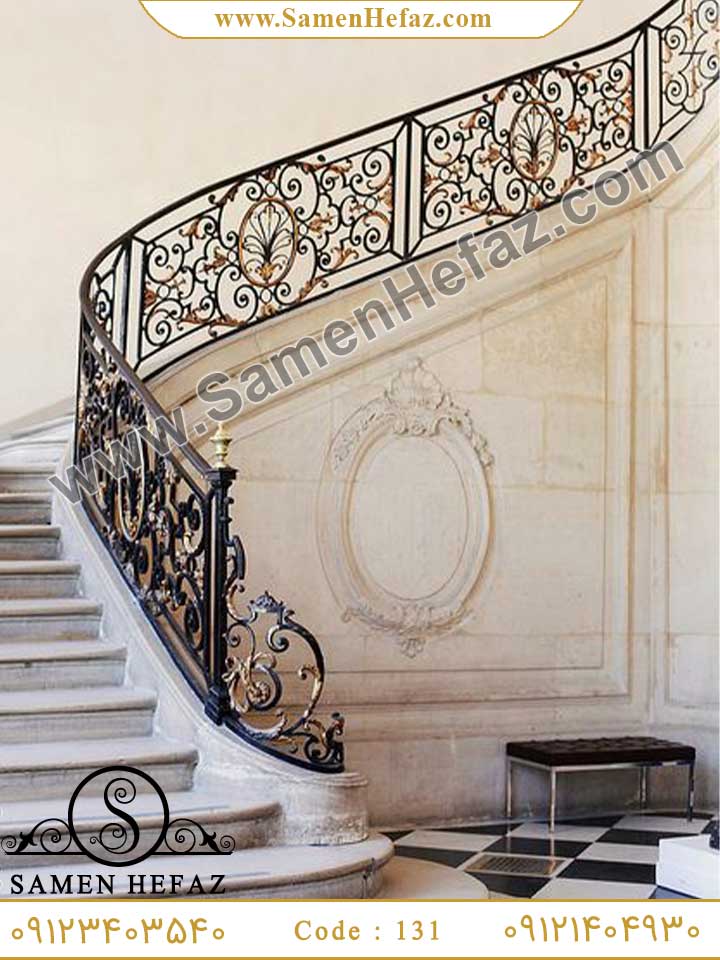 نرده راه پله دوبلکس فرفورژه فلزی