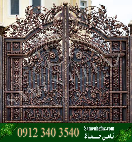 درب فرفورژه روس درب ویلا پارکینگ فرفورژه فلزی